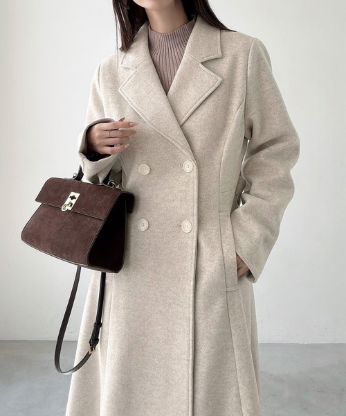 セール】ダブルボタンフレアロングチェスターコート（チェスターコート