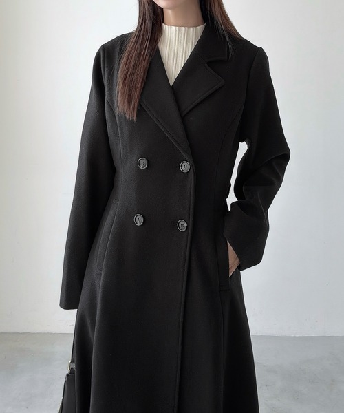 セール】ダブルボタンフレアロングチェスターコート（チェスターコート