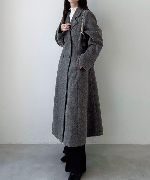 セール】ダブルボタンフレアロングチェスターコート（チェスターコート