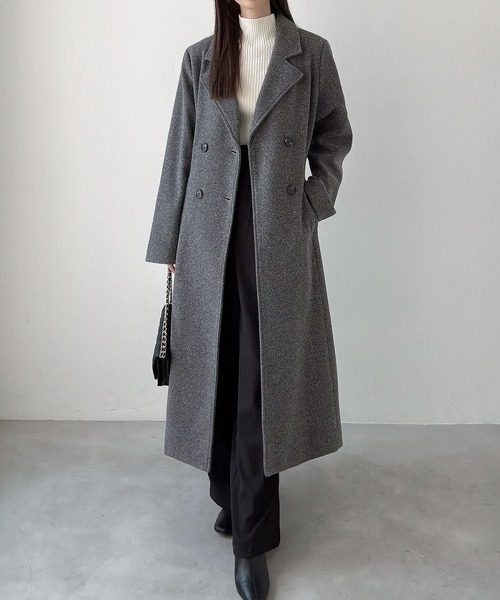 セール】ダブルボタンフレアロングチェスターコート（チェスターコート