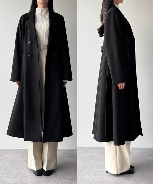 極美品⭐️PRADA ダブルチェスターコート レイヤード ブラック 52サイズ PRADA（プラダ）チェスターコート 黒 サイズ:48(L位) メンズ