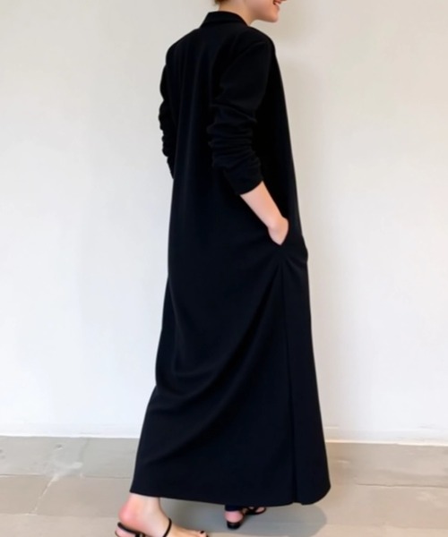 cammie(キャミー)の「Aラインロングシャツワンピース(ワンピース・レディース・ブラック/カーキ/ブラウン・L/M)」の14枚目の写真