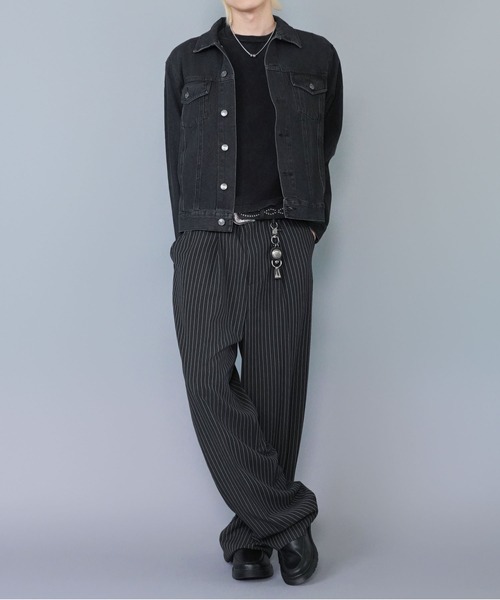 SPINNS（スピンズ）の「【セットアップ対応】短丈デニムジャケット/3rdタイプ/Gジャン/ユニセックス（デニムジャケット・メンズ・ブラック/ネイビー/ワンウォッシュ・ONESIZE）」の16枚目の写真