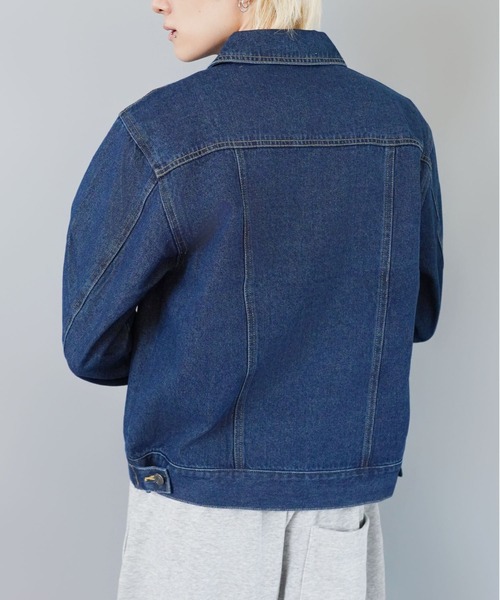 SPINNS（スピンズ）の「【セットアップ対応】短丈デニムジャケット/3rdタイプ/Gジャン/ユニセックス（デニムジャケット・メンズ・ブラック/ネイビー/ワンウォッシュ・ONESIZE）」の5枚目の写真
