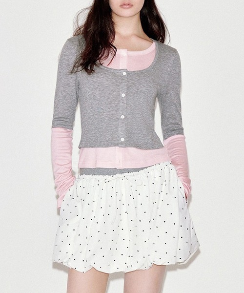 Fano Studios(ファノ ストゥディオズ)の「ハートドット柄 バルーンシルエット ミニスカート FQ25B043【Fano Studios】【2025AW】(スカート・レディース・ホワイト・L/M/S)」の8枚目の写真