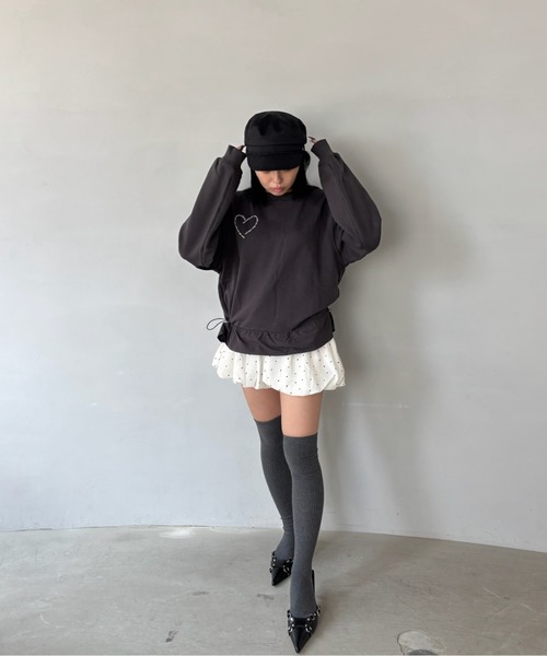 Fano Studios(ファノ ストゥディオズ)の「ハートドット柄 バルーンシルエット ミニスカート FQ25B043【Fano Studios】【2025AW】(スカート・レディース・ホワイト・L/M/S)」の9枚目の写真