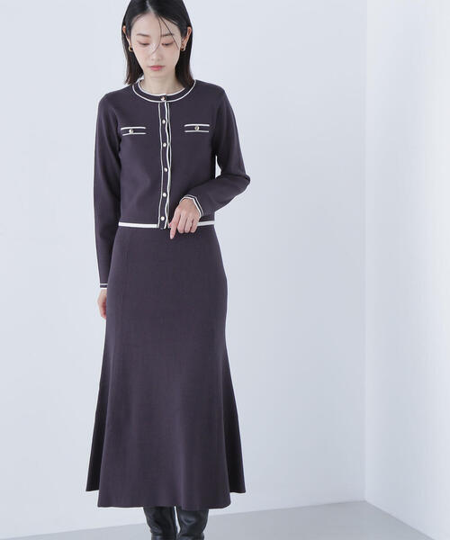 NATURAL BEAUTY BASIC(ナチュラルビューティーベーシック)の「◇バイカラーニットカーデ&スカート(ワンピース・レディース・ベージュ系その他/グレー系その他/ブラウン系その他・MEDIUM/P/S)」の17枚目の写真