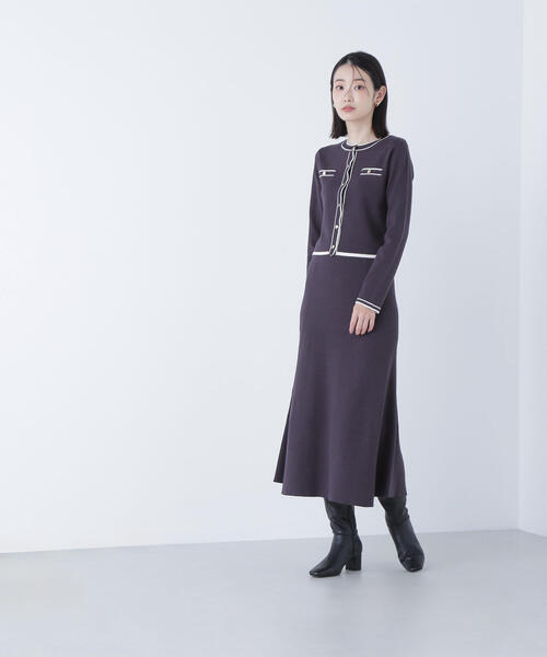 NATURAL BEAUTY BASIC(ナチュラルビューティーベーシック)の「◇バイカラーニットカーデ&スカート(ワンピース・レディース・ベージュ系その他/グレー系その他/ブラウン系その他・MEDIUM/P/S)」の18枚目の写真