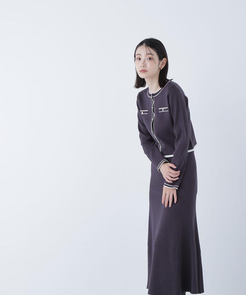 NATURAL BEAUTY BASIC(ナチュラルビューティーベーシック)の「◇バイカラーニットカーデ&スカート(ワンピース・レディース・ベージュ系その他/グレー系その他/ブラウン系その他・MEDIUM/P/S)」の19枚目の写真