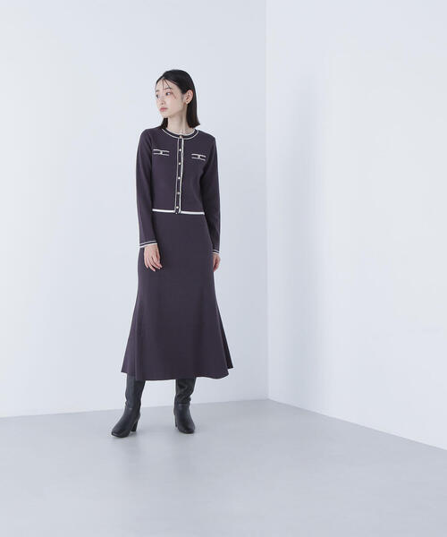 NATURAL BEAUTY BASIC(ナチュラルビューティーベーシック)の「◇バイカラーニットカーデ&スカート(ワンピース・レディース・ベージュ系その他/グレー系その他/ブラウン系その他・MEDIUM/P/S)」の20枚目の写真