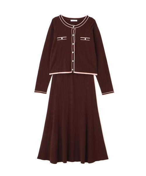 NATURAL BEAUTY BASIC（ナチュラルビューティーベーシック）の「◇バイカラーニットカーデ＆スカート（ワンピース・レディース・ベージュ系その他/グレー系その他/ブラウン系その他・MEDIUM/P/S）」の21枚目の写真