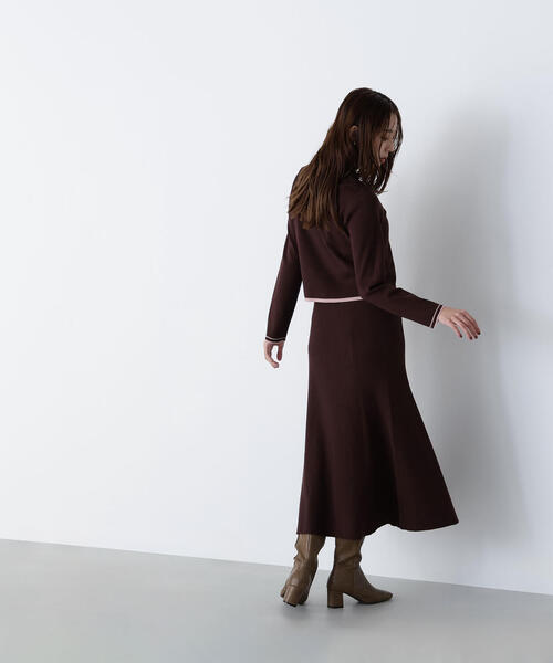 NATURAL BEAUTY BASIC（ナチュラルビューティーベーシック）の「◇バイカラーニットカーデ＆スカート（ワンピース・レディース・ベージュ系その他/グレー系その他/ブラウン系その他・MEDIUM/P/S）」の18枚目の写真