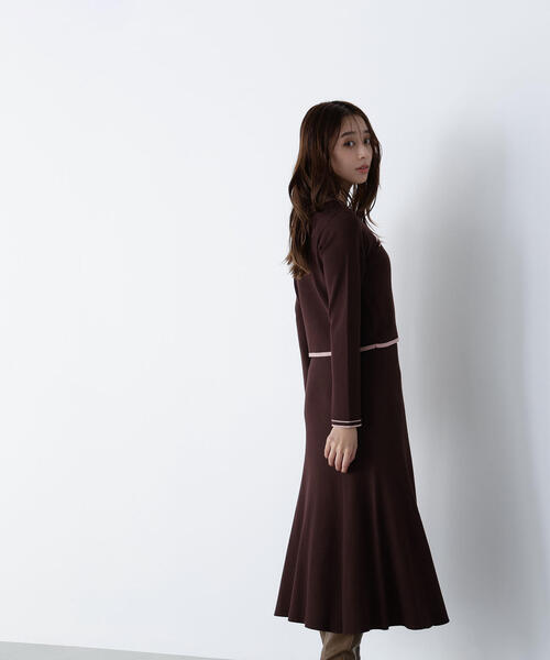 NATURAL BEAUTY BASIC（ナチュラルビューティーベーシック）の「◇バイカラーニットカーデ＆スカート（ワンピース・レディース・ベージュ系その他/グレー系その他/ブラウン系その他・MEDIUM/P/S）」の15枚目の写真