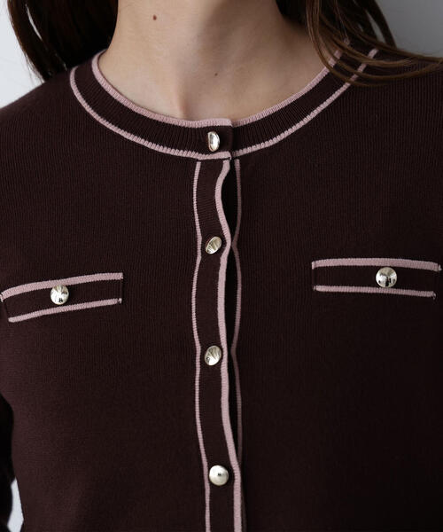 NATURAL BEAUTY BASIC（ナチュラルビューティーベーシック）の「◇バイカラーニットカーデ＆スカート（ワンピース・レディース・ベージュ系その他/グレー系その他/ブラウン系その他・MEDIUM/P/S）」の11枚目の写真