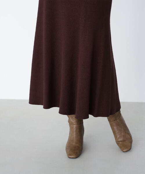 NATURAL BEAUTY BASIC（ナチュラルビューティーベーシック）の「◇バイカラーニットカーデ＆スカート（ワンピース・レディース・ベージュ系その他/グレー系その他/ブラウン系その他・MEDIUM/P/S）」の4枚目の写真