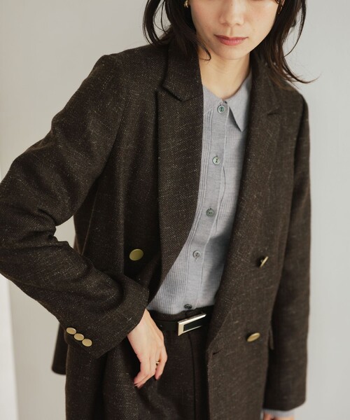 グリーンレーベルリラクシング⭐︎スラブダブルジャケット セール】［size SHORTあり］スラブ ダブル ジャケット（テーラード