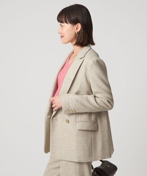 size SHORTあり］スラブ ダブル ジャケット（テーラードジャケット