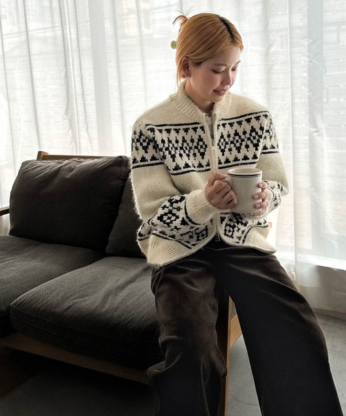 El mar ノルディックジップカーディガン キャナルジーン El mar ノルディックジップカーディガン（カーディガン/ボレロ