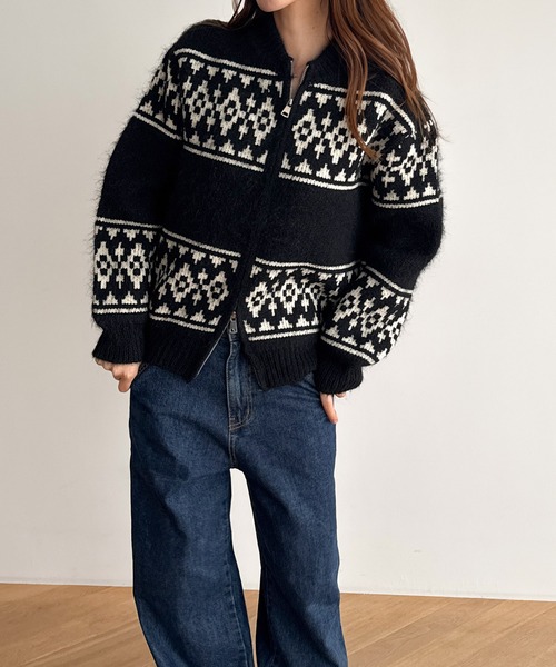 El mar ノルディックジップカーディガン キャナルジーン El mar ノルディックジップカーディガン（カーディガン/ボレロ