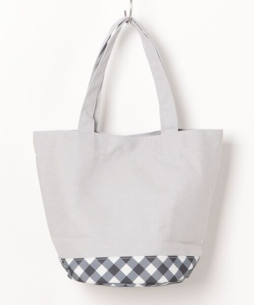 Miffy( ミッフィー)の「miffy/ミッフィー ダイアゴナルチェックシリーズ ミニトートバッグ(トートバッグ・レディース・グレー/ベージュ・ONE SIZE)」の3枚目の写真