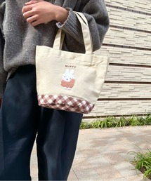Miffy（ ミッフィー）の「miffy/ミッフィー　ダイアゴナルチェックシリーズ　ミニトートバッグ（トートバッグ）」