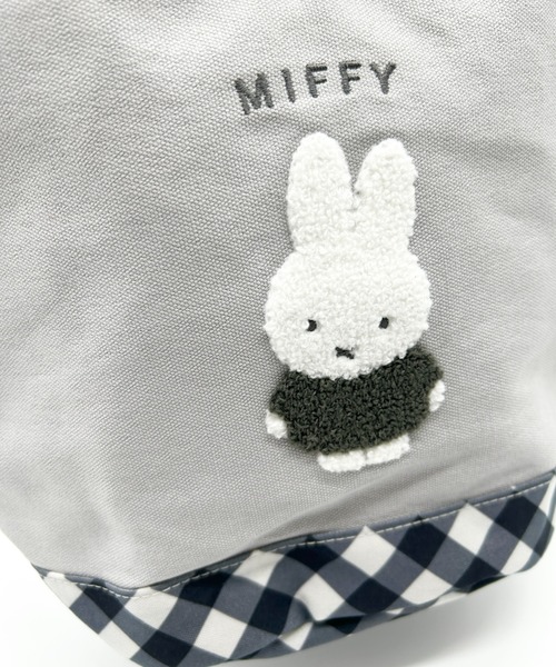 Miffy( ミッフィー)の「miffy/ミッフィー ダイアゴナルチェックシリーズ ミニトートバッグ(トートバッグ・レディース・グレー/ベージュ・ONE SIZE)」の14枚目の写真