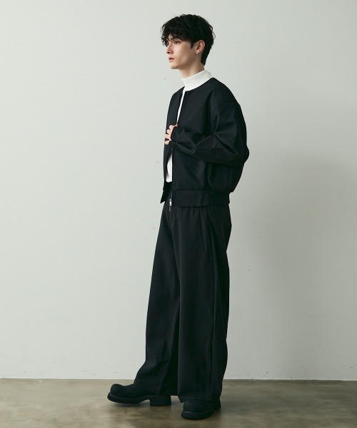 セール】No-Center-Pleat Wide Slacks / ノンセンタープレスワイド
