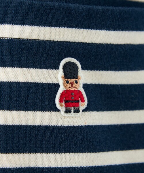 MACKINTOSH PHILOSOPHY（ﾏｯｷﾝﾄｯｼｭ ﾌｨﾛｿﾌｨｰ）の「バッキンガムベア ボーダーポケットロンT（Tシャツ/カットソー・レディース・オフホワイト/ライトブルー/ダークネイビー/ピンク系その他3・38）」の14枚目の写真