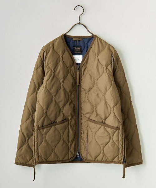 WEB限定】[TAION/タイオン] MILITARY Vネック キルティング