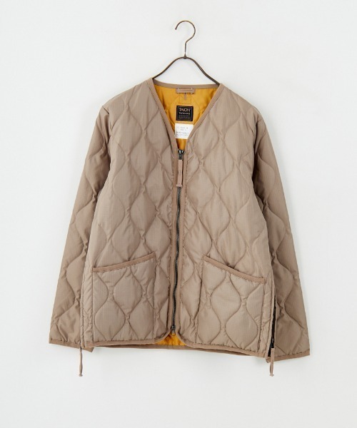 ●早い者勝ち●【TAION 】Vネックキルティングダウンジャケット オリーブXL TAION（タイオン）の「【TAION】MILITARY W-ZIP V NECK DOWN JKT