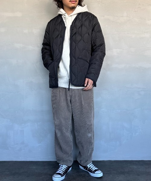 TAION（タイオン）の「【WEB限定】[TAION/タイオン] MILITARY Vネック キルティングダウンジャケット（ダウンジャケット/コート・レディース・ブラック/オリーブ/モカ・XL/L/M）」の6枚目の写真