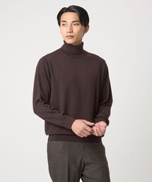 Super 120’s ハイゲージ タートルネック ニット