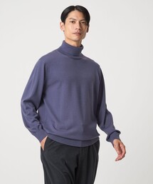 ニット/セーター（パープル/紫色系・タートルネック/ハイネック