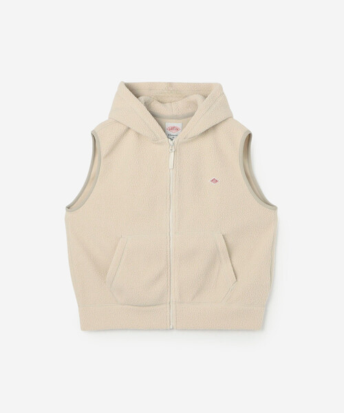 美品 ダントン ビショップ ベスト グレージュ ベージュ サイズ34 レディース 美品 ダントン ビショップ ベスト グレージュ ベージュ サイズ34