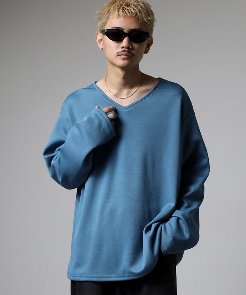 revertical（リバーティカル）の「裾ドローコード付きVネックT（Tシャツ/カットソー・メンズ・チャコール/ブラック/ブルー/ホワイト/ネイビー・L/M）」の5枚目の写真