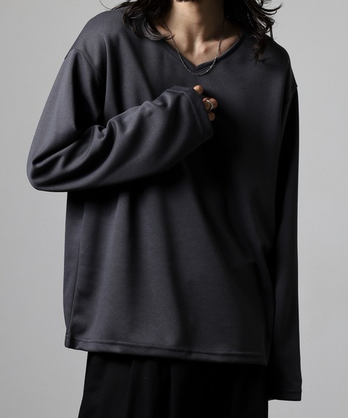 revertical（リバーティカル）の「裾ドローコード付きVネックT（Tシャツ/カットソー・メンズ・チャコール/ブラック/ブルー/ホワイト/ネイビー・L/M）」の3枚目の写真