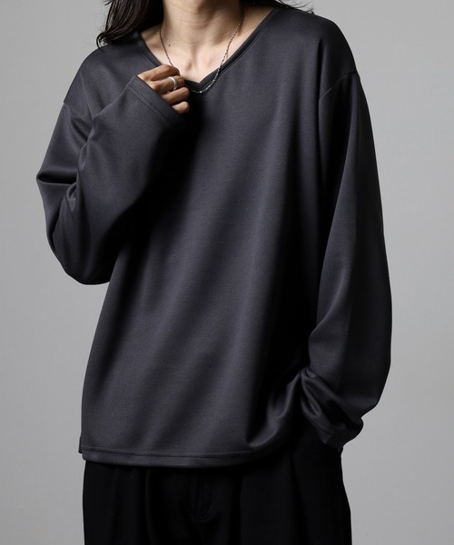 revertical（リバーティカル）の「裾ドローコード付きVネックT（Tシャツ/カットソー・メンズ・チャコール/ブラック/ブルー/ホワイト/ネイビー・L/M）」の14枚目の写真