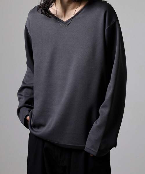 revertical（リバーティカル）の「裾ドローコード付きVネックT（Tシャツ/カットソー・メンズ・チャコール/ブラック/ブルー/ホワイト/ネイビー・L/M）」の15枚目の写真