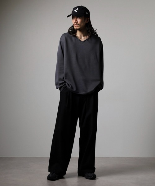 revertical（リバーティカル）の「裾ドローコード付きVネックT（Tシャツ/カットソー・メンズ・チャコール/ブラック/ブルー/ホワイト/ネイビー・L/M）」の17枚目の写真