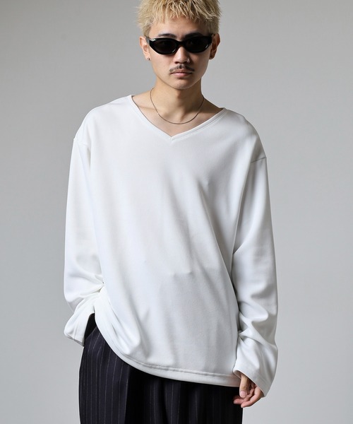 revertical（リバーティカル）の「裾ドローコード付きVネックT（Tシャツ/カットソー・メンズ・チャコール/ブラック/ブルー/ホワイト/ネイビー・L/M）」の6枚目の写真