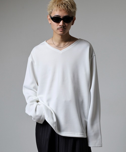 revertical（リバーティカル）の「裾ドローコード付きVネックT（Tシャツ/カットソー・メンズ・チャコール/ブラック/ブルー/ホワイト/ネイビー・L/M）」の7枚目の写真