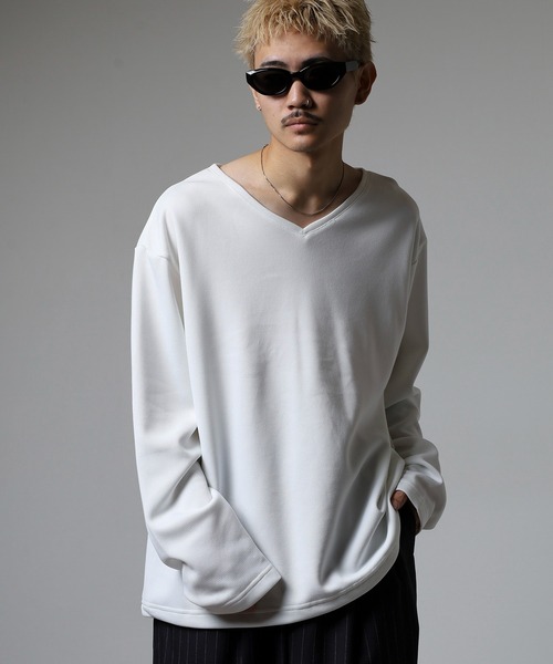 revertical（リバーティカル）の「裾ドローコード付きVネックT（Tシャツ/カットソー・メンズ・チャコール/ブラック/ブルー/ホワイト/ネイビー・L/M）」の8枚目の写真