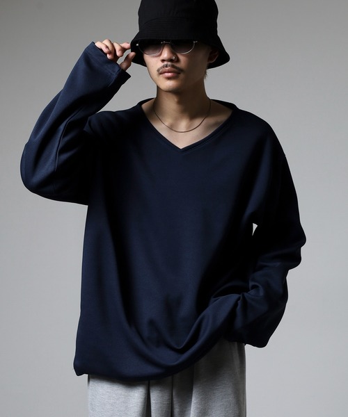 revertical（リバーティカル）の「裾ドローコード付きVネックT（Tシャツ/カットソー・メンズ・チャコール/ブラック/ブルー/ホワイト/ネイビー・L/M）」の19枚目の写真