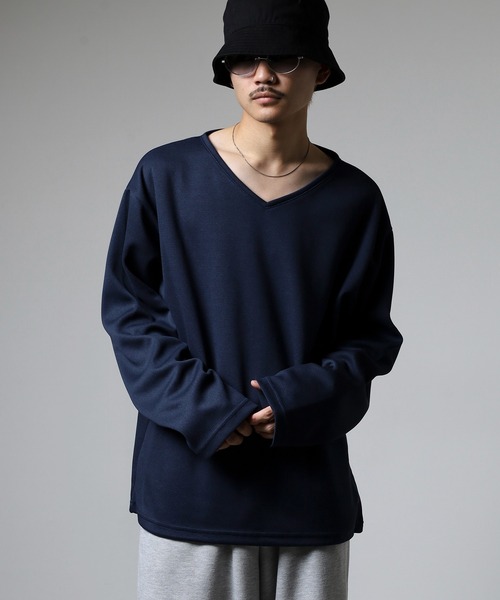 revertical（リバーティカル）の「裾ドローコード付きVネックT（Tシャツ/カットソー・メンズ・チャコール/ブラック/ブルー/ホワイト/ネイビー・L/M）」の20枚目の写真