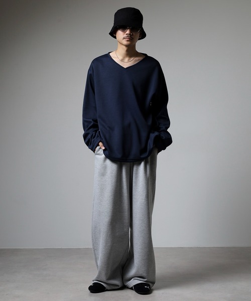 revertical（リバーティカル）の「裾ドローコード付きVネックT（Tシャツ/カットソー・メンズ・チャコール/ブラック/ブルー/ホワイト/ネイビー・L/M）」の21枚目の写真