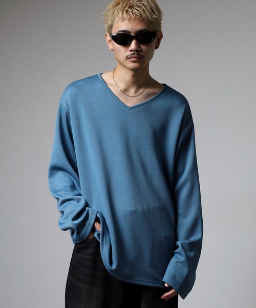 revertical（リバーティカル）の「裾ドローコード付きVネックT（Tシャツ/カットソー・メンズ・チャコール/ブラック/ブルー/ホワイト/ネイビー・L/M）」の22枚目の写真