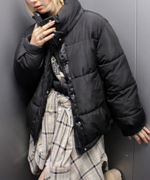 SpRay（スプレイ）の「フード取り外しエコダウン（ダウンジャケット/コート・レディース・オフホワイト/ブラック・FREE）」の10枚目の写真