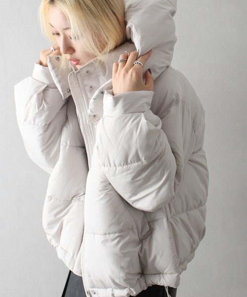 SpRay（スプレイ）の「フード取り外しエコダウン（ダウンジャケット/コート・レディース・オフホワイト/ブラック・FREE）」の15枚目の写真