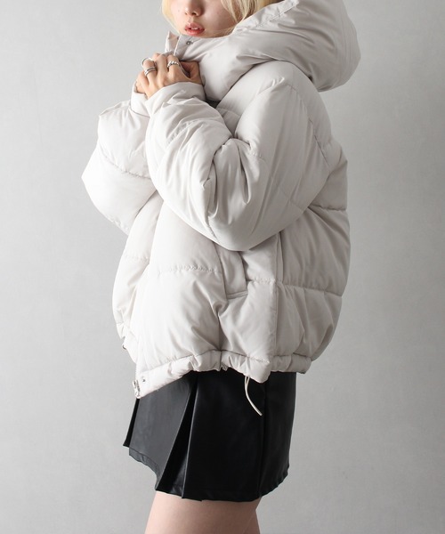 SpRay（スプレイ）の「フード取り外しエコダウン（ダウンジャケット/コート・レディース・オフホワイト/ブラック・FREE）」の16枚目の写真