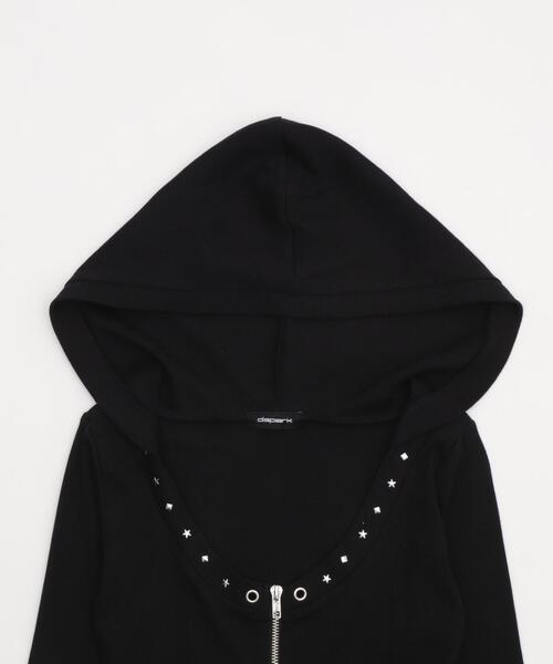 dispark（ディスパーク）の「DISPARK/ネックラインスタッズZIPトップ（Tシャツ/カットソー・レディース・ブラウン/ブラック・FREE）」の14枚目の写真